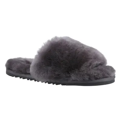 (3 UK, Grey) Cotswold Womens/Ladies Westfield Non Slip Sheepskin Lined Slippers