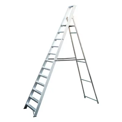 2.6m Aluminium Platform Step Ladders -12 Tread-4.2m Work Height HEAVY DUTY Steps