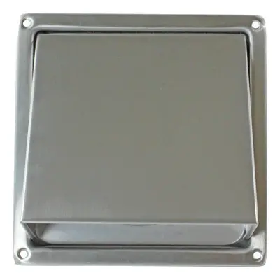 Stainless Steel External Wall Air Vent Non Return Flap Outlet (6" / 150mm)