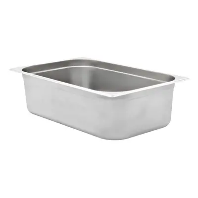 vidaXL 2x Gastronorm Containers GN 1/1 150mm Stainless Steel Stackable Tray