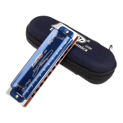 (E) Hole Blues Harmonica Tone C Blue Color For Beginner