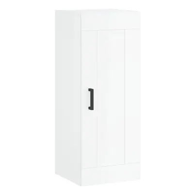 (high gloss white) vidaXL Wall Mounted Cabinet Storage Cabinet Side Cabinet White Engineered Woo