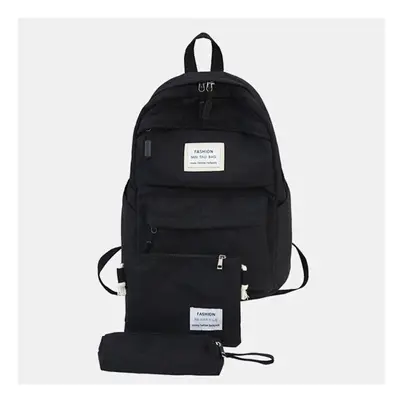 (Black) PCS Casual Backpack Shoulder Bag Crossbody Bag For Men Women