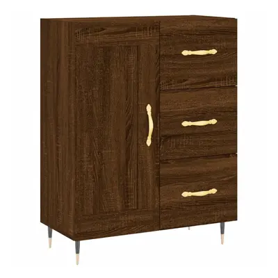 (brown oak) vidaXL Sideboard Storage Side Cabinet Cupboard Smoked Oak Engineered Wood