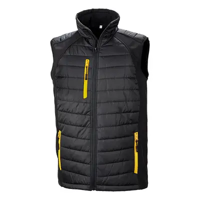 (XS, Black/Yellow) Result Unisex Adult Compass Softshell Gilet