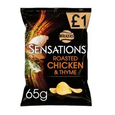 Walkers Sensations Roasted Chicken & Thyme Crisps 65g (Pack of 15)