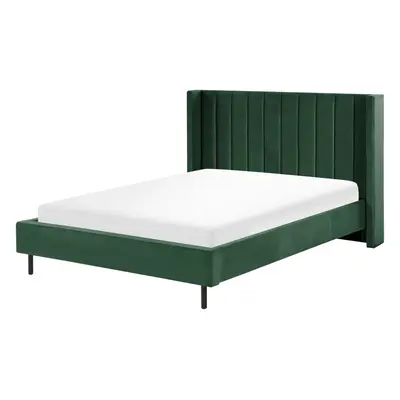 Bed VILLETTE x cm (EU Double) Velvet Dark Green