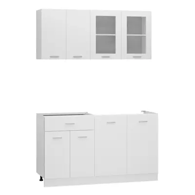 vidaXL Kitchen Cabinet Set Piece White Engineered Wood Drawer Bottom Cabinet