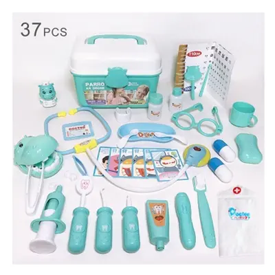 () Simulation Sound And Light Stethoscope Medical Kit Play House Toy Set With Doctor Uniform Ear