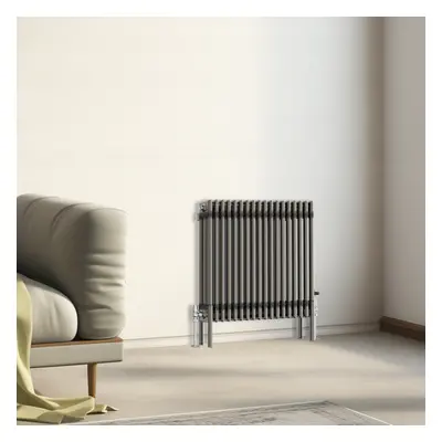 (600x832mm - Column) Traditional Cast Iron Style Radiator Raw Metal Central Heating Column