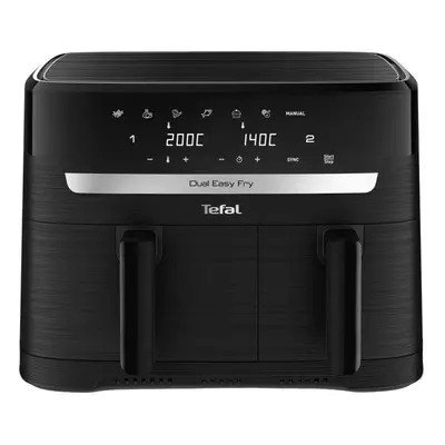 Tefal EY901N40 Dual Drawer Air Fryer Easy Fry 8.3L 6+ Portions 2700W Black