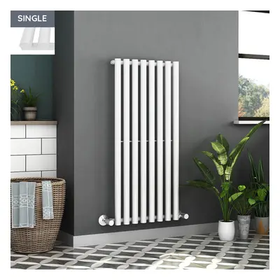 Voss x 545mm White Single Oval Tube Vertical Bathroom Toilet Home Radiator