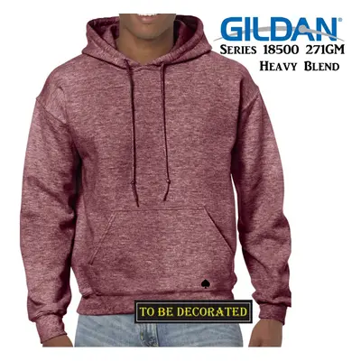 (XL) Gildan Heather Sport Dark Maroon Hoodie Heavy Blend Hooded Sweat Men