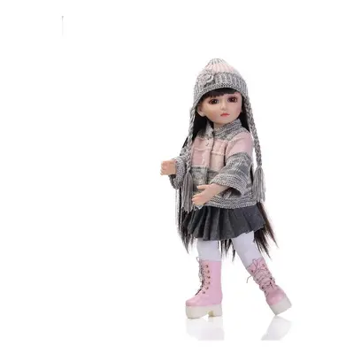 18Inch Realistic Reborn Baby Joint BJD Girl Doll Alive Soft Vinyl Toddler Princess Toy