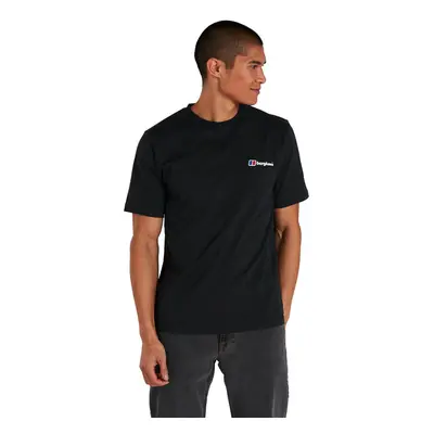 (L, Black) Berghaus Mens Organic Cotton F&B Logo Crew Neck Short Sleeve T-Shirt