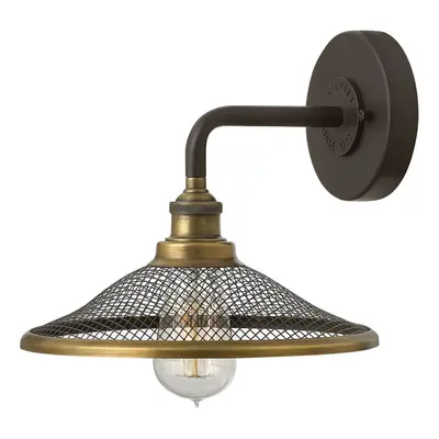 Wall Light Warehouse Barn Retro Mesh Shad Tone Buckeye Bronze LED E27 100W