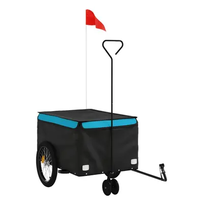 (blue, x x cm) vidaXL Bike Cargo Trailer Bike Carriage Bicycle Wagon Trailer with Flag Iron