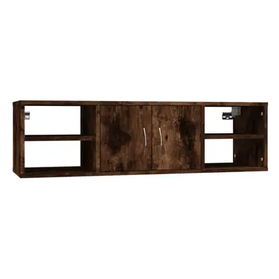 (smoked oak) vidaXL Wall Shelf Wall-Mounted Shelf Storage Display Rack Engineered Wood