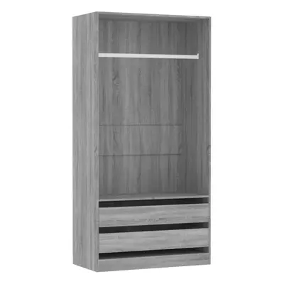 (Grey sonoma) vidaXL Wardrobe Clothing Storage Hanger Clothes Cabinet Closet Engineered Wood