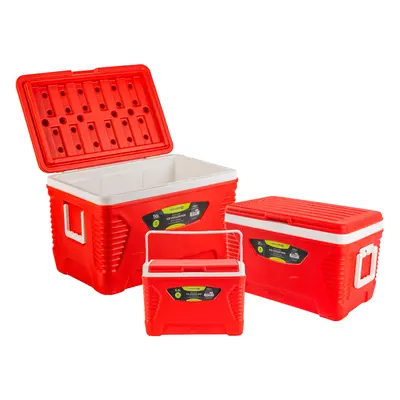 (Red) ROYALFORD Ice Cooler Box Set of 5L, 25L,&50L Boxes