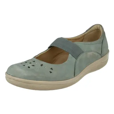 (UK 5.5, Duck Egg (Blue)) Ladies Padders Casual Flat Shoes Flare - E Fit