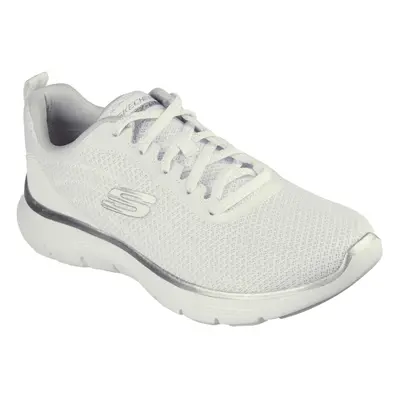 (3 UK, White/Silver) Skechers Womens/Ladies Flex Appeal 5.0 Uptake Contrast Trainers