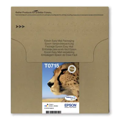 Epson Cheetah T0715 DURABrite Ultra Ink Easy Mail Cartridges - Pack of