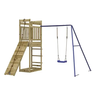 (solid impregnated pinewood) vidaXL Outdoor Playset Playhouse Play Tower Playground Set Solid Wo