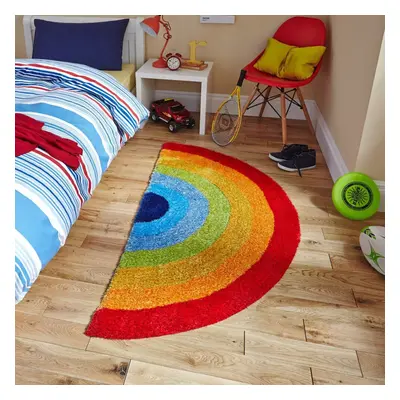 Hong Kong HK6083 Rainbow Stripe Kids Rug Handmade Mats 70x140cm