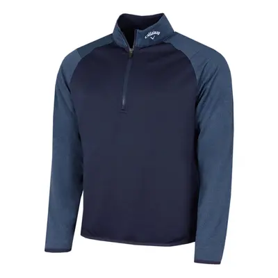 (2XL, Peacoat) Callaway Golf Mens Long Sleeve 1/4 Zip Waffle Two-Tone Sport Midlayer