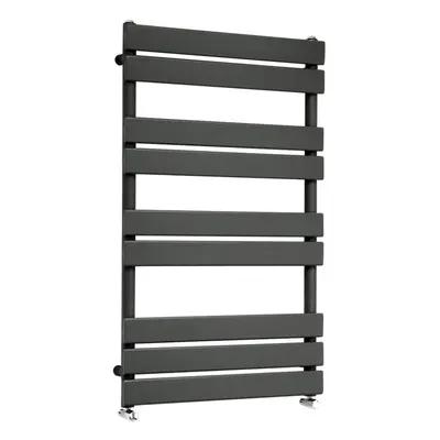 (1000x600mm) WarmeHaus Flat Panel Anthracite Bathroom Heated Towel Rail Ladder Radiator Warmer