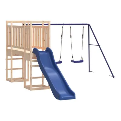 (solid pinewood) vidaXL Outdoor Playset Wooden Playground Set Kids Swing Set Solid Wood Pine