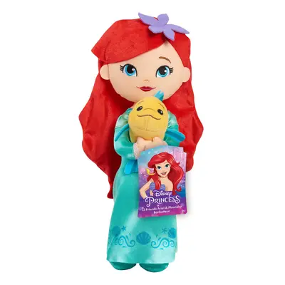 Disney Princess Lil' Friends Ariel & Flounder 14-inch Plush Doll, Officially Licensed Kids Toys 