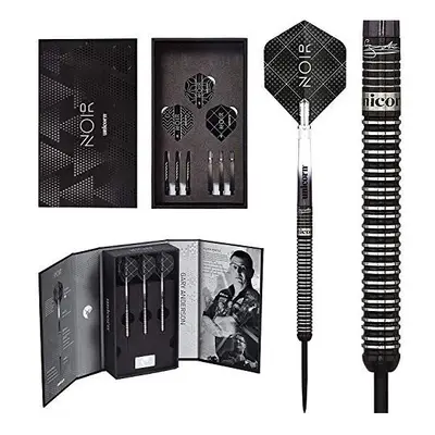 (25 Grams) Unicorn Darts Gary Anderson Noir 90% Tungsten Black Titanium Steel Tip Set