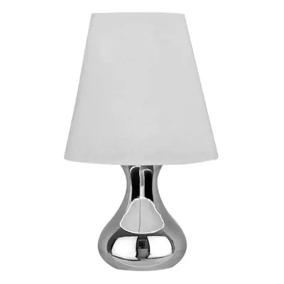 Premier Housewares Nell White Fabric Shade Table Lamp