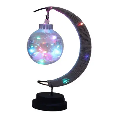 (colorful light) LED Moon Wishing Ball Modeling Light Crescent Shape Memorial Lamp for Home Deco