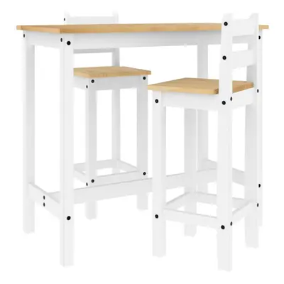 (white, cm/bar table + 2x bar chair) vidaXL Bar Set Dining Bar Table and Chairs Kitchen Bistro S