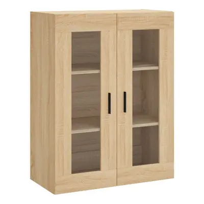 (sonoma oak) vidaXL Wall Mounted Cabinet Cupboard Side Cabinet Smoked Oak Engineered Wood