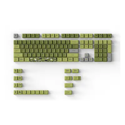 (Mustard Olive) Keys Multicoloured PBT Keycap Set Cherry Profile Sublimation Cutom Keycaps for M