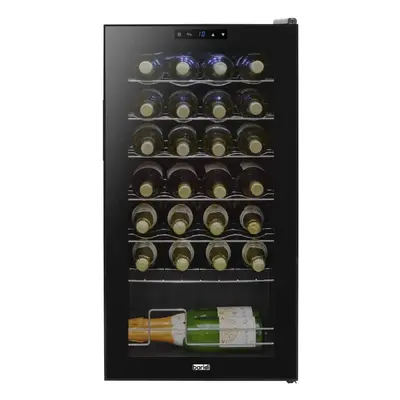 Baridi Bottle Wine Cooler, Fridge, Touch Screen Controls, LED, Energy Class B - Black