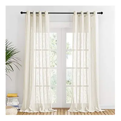 Long Voile Curtain for Living Room - Thick Kids Room Decoration All Voile Neutral Curtains Priva