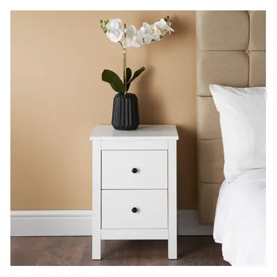 Oslo Drawer Bedside Table Plenty of storage for clothing,items-White