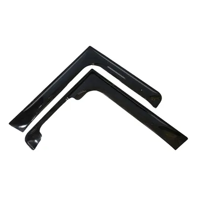 2X Wind Rain Sun Smoke Deflectors Black Shape For Iveco Euro Cargo