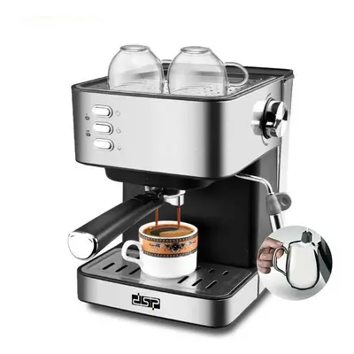 850W Coffee Maker 15bar High Pressure Pump 1.6L Water Tank Double Hole Design Suitable for Home 