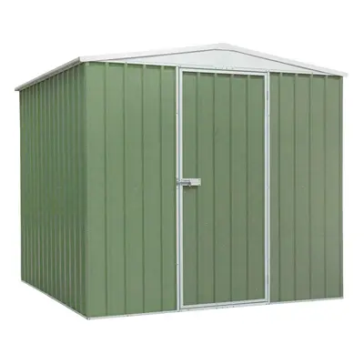 Galvanised Steel Metal Garden/Outdoor/Storage Shed, 7.5FT x 7.5FT, Apex Style Roof - Green - DG1