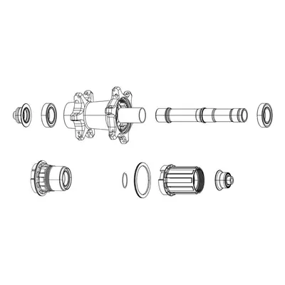 SRAM Wheel Axle End Cap Set Rear Xdr And Speed Zr1 Hubs