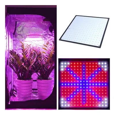 (EU Plug) 225LED Grow Light Blue & Red & White & Orange Lamp Ultrathin Panel Hydroponics Indoor 