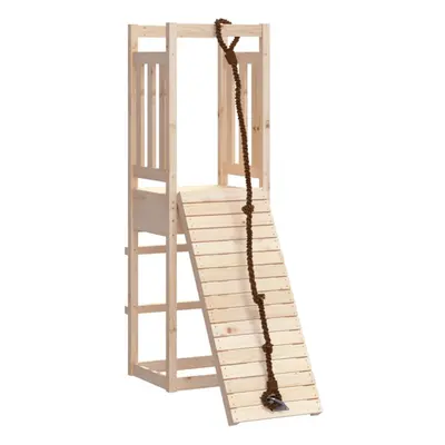 (solid pinewood) vidaXL Playhouse with Climbing Wall Solid Wood Douglas Wooden Climbing Frame