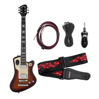 (Orange Red) Wireless Multifunctional Electric Guitar with CHS,OVDR and TRE Effects