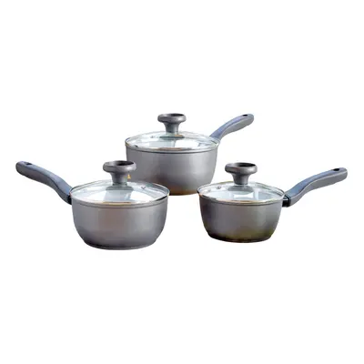 Prestige Earth Saucepan Set Eco Friendly Cookware Induction Hob Pans - Pack of